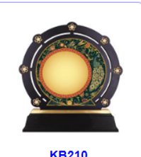 KB210 custom acrylic memento trophy with engraved nameplate, manufactured by Kanha and Brothers Burla
